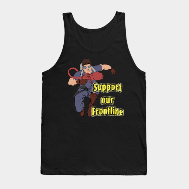 Support Our Frontline Tank Top by BABA KING EVENTS MANAGEMENT